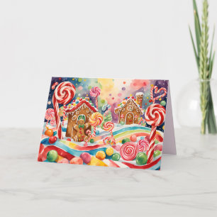 noël gingerpain maisons carte de voeux