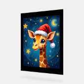 Noël Giraffe Santa Hat Starry Nuit Fête L (Angle)