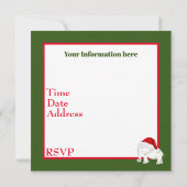 Noël Gîtes d'éléphant blanc invitation (Dos)