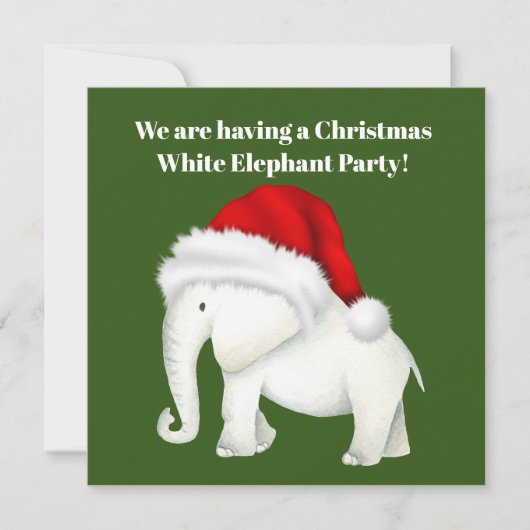 Noël Gîtes d'éléphant blanc invitation (Devant)