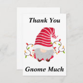 Noël Gnome Carte de remerciements (Devant / Derrière)