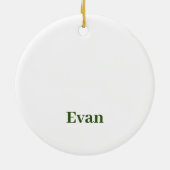 Noël Gnome Ornement céramique personnalisé (Dos)