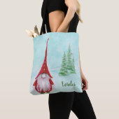 Noël Gnome Sac fourre-tout Whimsical personnalisé (De près)