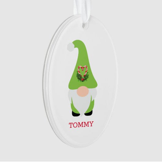 Noël Gnome Vert NOM Joyeuses Fêtes Année Fun (devant)