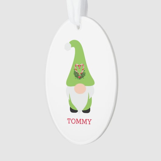 Noël Gnome Vert NOM Joyeuses Fêtes Année Fun (devant)