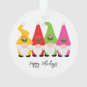 Noël Gnomes Checker Joyeux Fêtes Nom Année (dos)