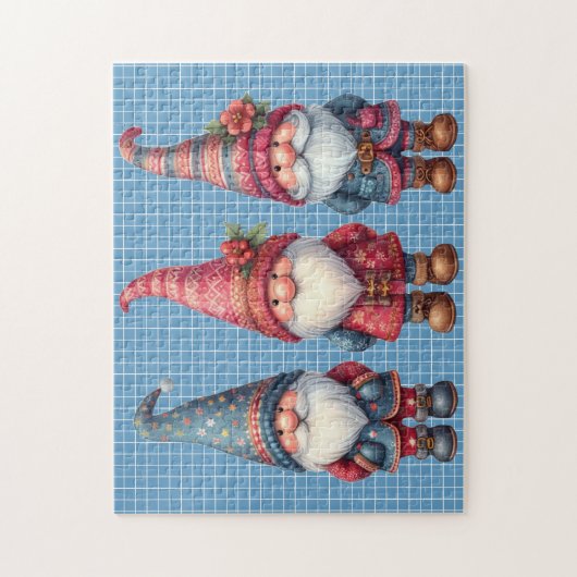 Noël Gnomes Trio Puzzle (Vertical)