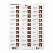 Noël Golden Retriever Chien Étiquette de adresse (Feuille entière)