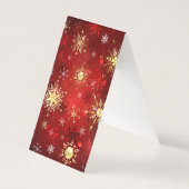 Noël Golden Snowflakes sur Arrière - plan rouge (Front)