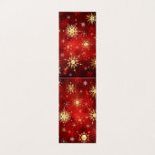 Noël Golden Snowflakes sur Arrière - plan rouge (Outside Unfolded)