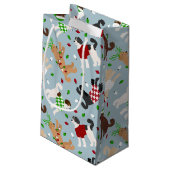 Noël Goldendoodle Labradoodle Petit sac cadeau (Dos Angle)