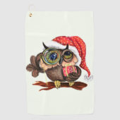 Noël Golf Serviette bébé Chouette en Casquette et (Devant)