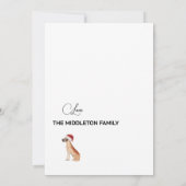 Noël Grand chien Danse Joyeux Salutation Carte ver (Dos)