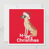 Noël Great Dane Chien Merry Carte de voeux (Devant)