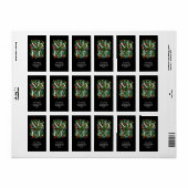 NOEL Greenery Berries Adres label (Full Sheet)