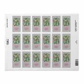 NOEL Greenery Berries Adres label (Full Sheet)