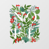 NOEL Greenery Berries Holiday Large Raamsticker (Vel)