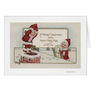 Noël GreetingLittle KidsChimney