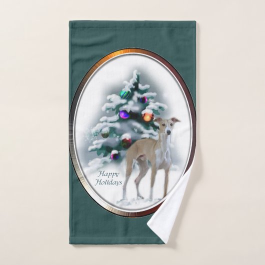 Noël Greyhound italien (Serviette à main)