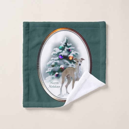 Noël Greyhound italien (Gant de toilette)