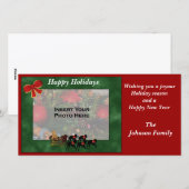 Noël Greyhounds Sleigh Carte photo (Devant / Derrière)