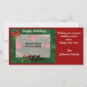 Noël Greyhounds Sleigh Carte photo