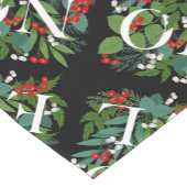 NOEL Groen en bessen Kerstmis Korte Tafelloper (Hoek)