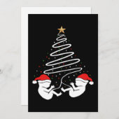 Noël Grossesse bébé jumeaux Noël Faire-part (Devant / Derrière)