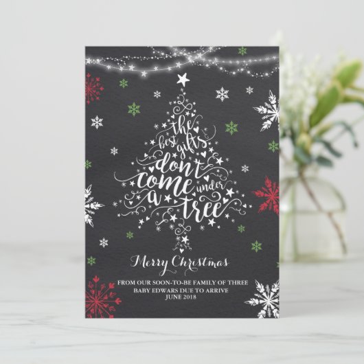 Noël Grossesse Faire-part Noël bébé (Debout devant)