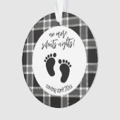 Noël Grossesse Faire-part Noir Plaid (devant)