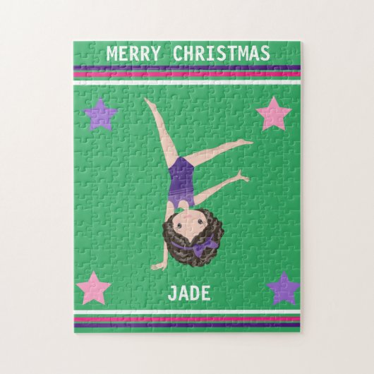 NOËL GYMNASTIQUE PUZZLE POUR LES FILLES. (Vertical)