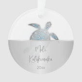 Noël hawaïen de la tortue de mer d'argent (devant)