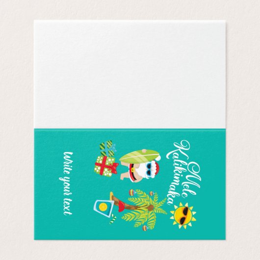 Noël hawaïen. Père Noël Mele Kalikimaka. (Outside Unfolded)