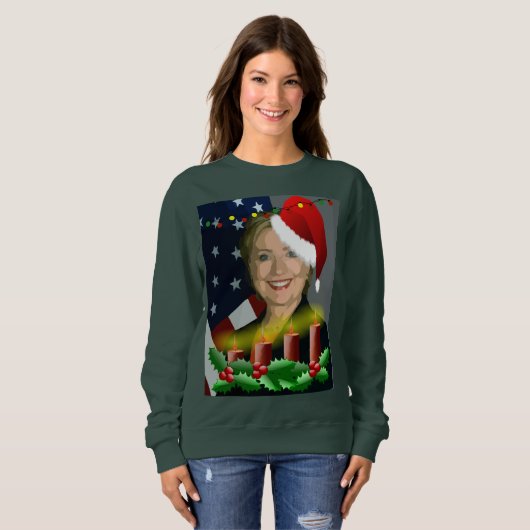 noël hillary clinton sweatshirt (Devant entier)