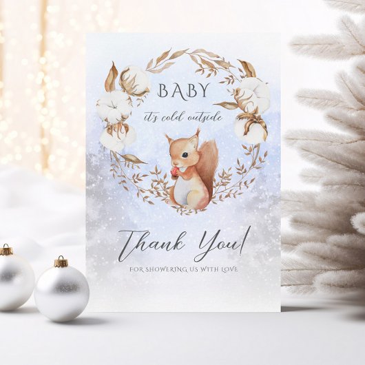 Noël hiver Cotton Baby shower neige Merci