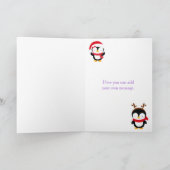 Noël hiver mignonne Penguins Merci (Intérieur)