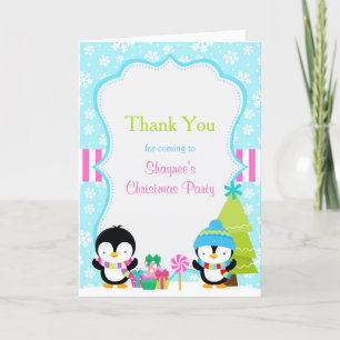 Noël hiver mignonne Penguins Merci