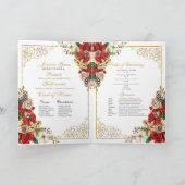 Noël hiver Poinsettia Quinceanera Programme (Intérieur)