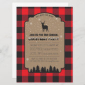 Noël hiver Rustic Deer Party Invitation (Devant / Derrière)