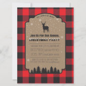Noël hiver Rustic Deer Party Invitation (Devant)