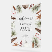 Noël hiver Rustique Fête des mariées Bienvenue (Angle)