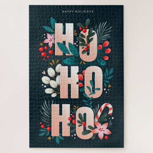 Noël Ho Ho Ho Jigsaw Puzzle (Vertical)