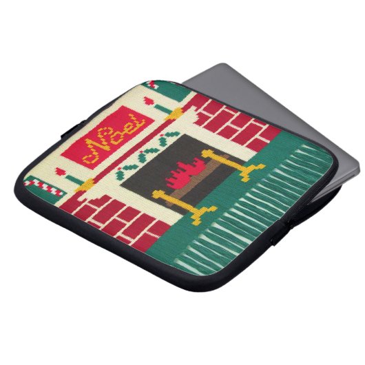 Noel Holiday Artisan Haakprint Elektronica Tas (Voorkant top)