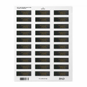 Noël Holiday Holly Chalkboard Étiquettes de adress (Feuille entière)