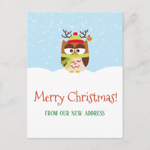 Noël Holiday Moving Faire-part Nouvelle adresse