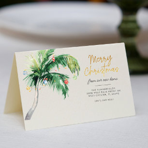 Noël Holiday Palm Tree Moving Faire-part