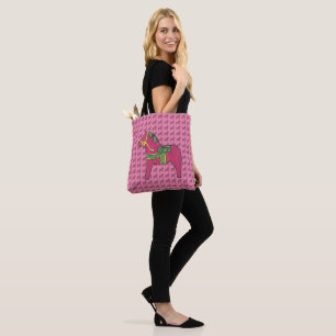 Noël Holly Dala Horse Sac fourre-tout