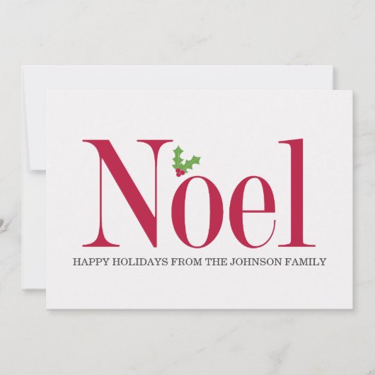 Noel Holly Design Holiday Flat-kaarten Feestdagenkaart (Voorkant)