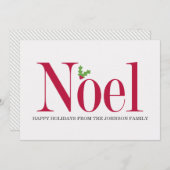 Noel Holly Design Holiday Flat-kaarten Feestdagenkaart (Voorkant / Achterkant)