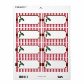 Noël Holly Étiquettes (Feuille entière)